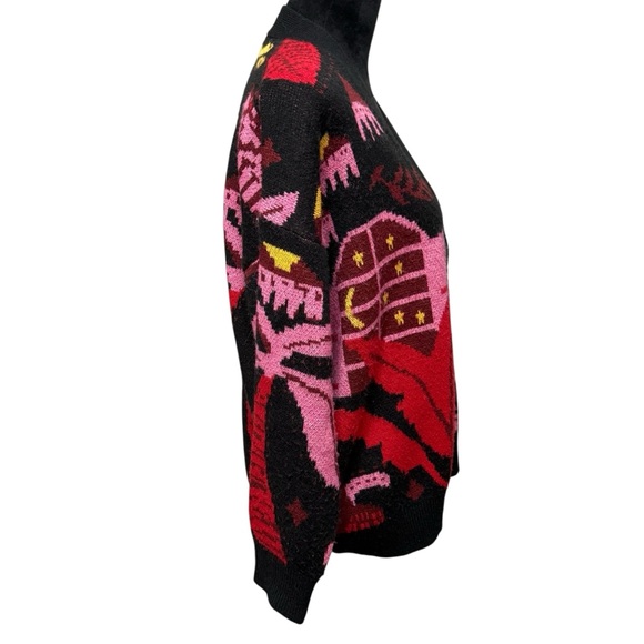 FARM Rio Black Tropical Magic V Neck Oversized Cardigan Size XS. - Picture 6 of 11